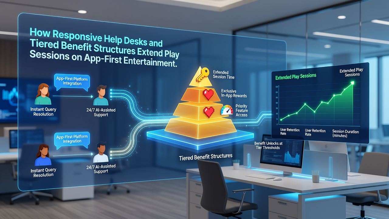 Gestaffelte Benefits und Support-Interaktionen auf mobilen Entertainment-Apps