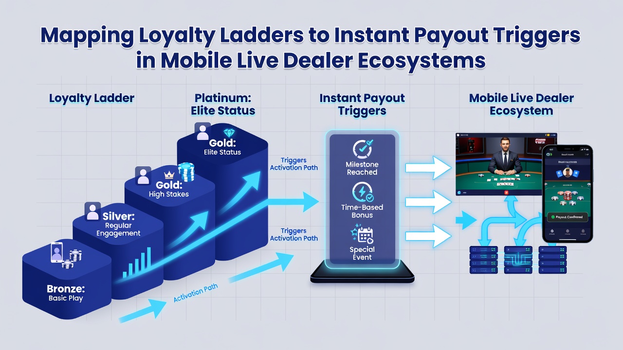 Mobile Live-Dealer-Schnittstelle mit Loyalty-Status und Auszahlungsoptionen